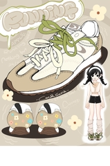 Giày Cat & Sofa Emoji Runner Beige Kaki 2025