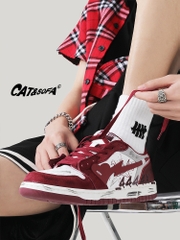 Giày Cat & Sofa Dunk 444 Burgundy