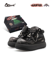 Giày Cat & Sofa UFO Boots All Black Silver