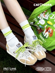 Giày Cat & Sofa Emoji Runner Beige Kaki 2025