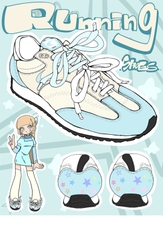 Giày Cat & Sofa Emoji Runner Light Blue 2025