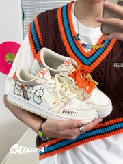 Giày Cat & Sofa Dunk Party White Orange