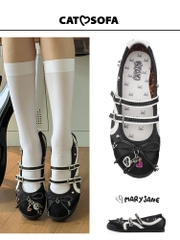 Giày Cat & Sofa Mary Jane Black Suede