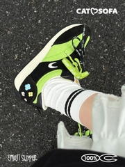 Giày Cat & Sofa Emoji Runner Green Black 2025