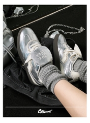 Giày Cat & Sofa Samba Retro Shoes Metallic Silver
