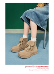 Giày MASOOMAKE Leather Big Head Boots Khaki