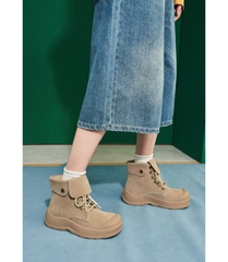Giày MASOOMAKE Leather Big Head Boots Khaki