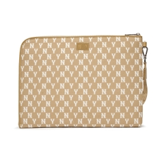 Túi MLB Classic Monogram Jacquard Digital Device Pouch M New York Yankees Beige