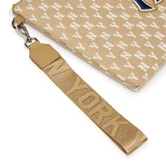 Túi MLB Classic Monogram Jacquard Digital Device Pouch M New York Yankees Beige