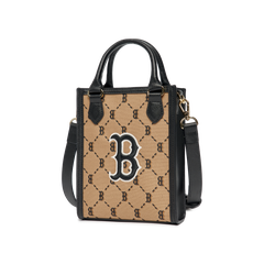 [KIDS] Túi MLB Diamond Monogram Jacquard Mini Tote Bag New York Yankees Beige