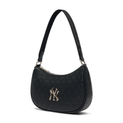 Túi MLB Classic Monogram Embossed Hobo Bag New York Yankees Black