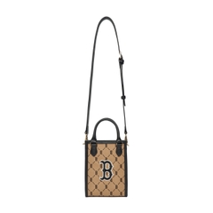 [KIDS] Túi MLB Diamond Monogram Jacquard Mini Tote Bag New York Yankees Beige