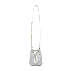 Túi MLB Diamond Monogram Jacquard Mini Bucket Bag Boston Red Sox Grey