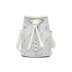 Túi MLB Diamond Monogram Jacquard Mini Bucket Bag Boston Red Sox Grey