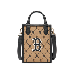 [KIDS] Túi MLB Diamond Monogram Jacquard Mini Tote Bag New York Yankees Beige