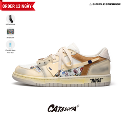 Giày Cat & Sofa Dunk Rose Cream White