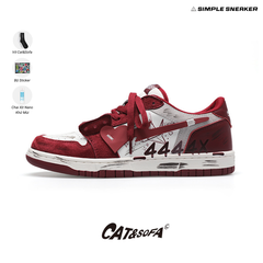 Giày Cat & Sofa Dunk 444 Burgundy