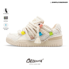 Giày Cat & Sofa Destruction Lace Cream Beige