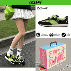 Giày Cat & Sofa Emoji Runner Green Black 2025