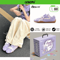 Giày Cat & Sofa Emoji Bướm Tím