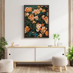 Tranh số hóa Vườn hồng đã căng khung 40x50cm