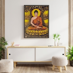 Tranh số hóa Cội Bồ Đề đã căng khung 40x50cm