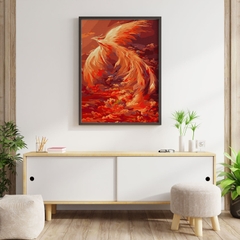 Tranh số hóa Phượng hoàng  đã căng khung 40x50cm