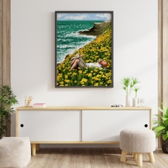 Tranh số hóa Vangogh Tận hưởng bầu trời đã căng khung 40x50cm