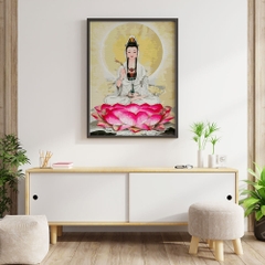 Tranh số hóa Đại Bi Quan Âm đã căng khung 40x50cm