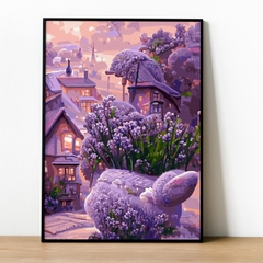 Tranh số hóa Tiên cảnh Thế giới diệu kì đã căng khung 40x50cm