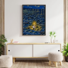 Tranh số hóa VanGogh Lạc trong mơ đã căng khung 40x50cm