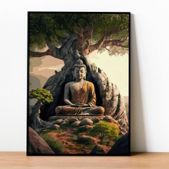 Tranh số hóa Phật Thích Ca Mâu Ni đã căng khung 40x50cm