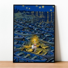 Tranh số hóa VanGogh Lạc trong mơ đã căng khung 40x50cm