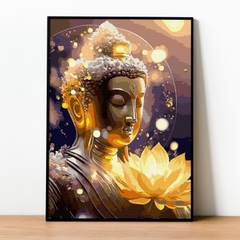 Tranh số hóa Đức Phật đã căng khung 40x50cm