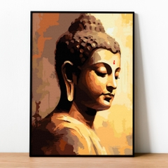 Tranh số hóa Phật an lạc đã căng khung 40x50cm