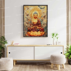 Tranh số hóa Phật Tâm Thanh Tịnh đã căng khung 40x50cm
