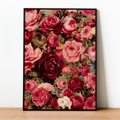 Tranh số hóa Ngàn đóa hoa hồng đã căng khung 40x50cm