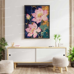 Tranh số hóa Liên hoa ý đã căng khung 40x50cm