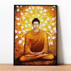 Tranh số hóa Thiền định đã căng khung 40x50cm