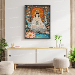 Tranh số hóa Thanh Tịnh Quán Âm đã căng khung 40x50cm