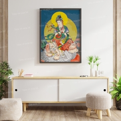 Tranh số hóa Phổ Hiền Bồ Tát đã căng khung 40x50cm