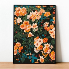 Tranh số hóa Vườn hồng đã căng khung 40x50cm