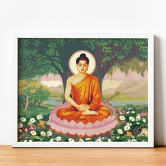 Tranh số hóa Phật Thích Ca đã căng khung 40x50cm