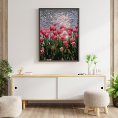 Tranh số hóa Hoa Tulip đã căng khung 40x50cm