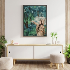 Tranh số hóa Cơn mưa đã căng khung 40x50cm