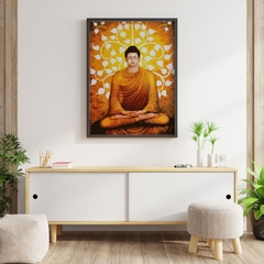 Tranh số hóa Thiền định đã căng khung 40x50cm