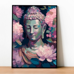 Tranh số hóa Phật niết bàn đã căng khung 40x50cm