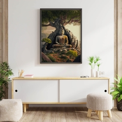 Tranh số hóa Phật Thích Ca Mâu Ni đã căng khung 40x50cm