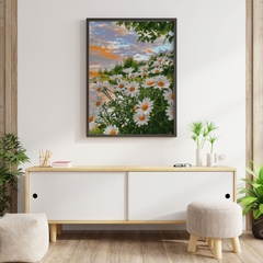 Tranh số hóa Cúc họa mi đã căng khung 40x50cm