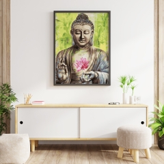 Tranh số hóa Phật 07 đã căng khung 40x50cm